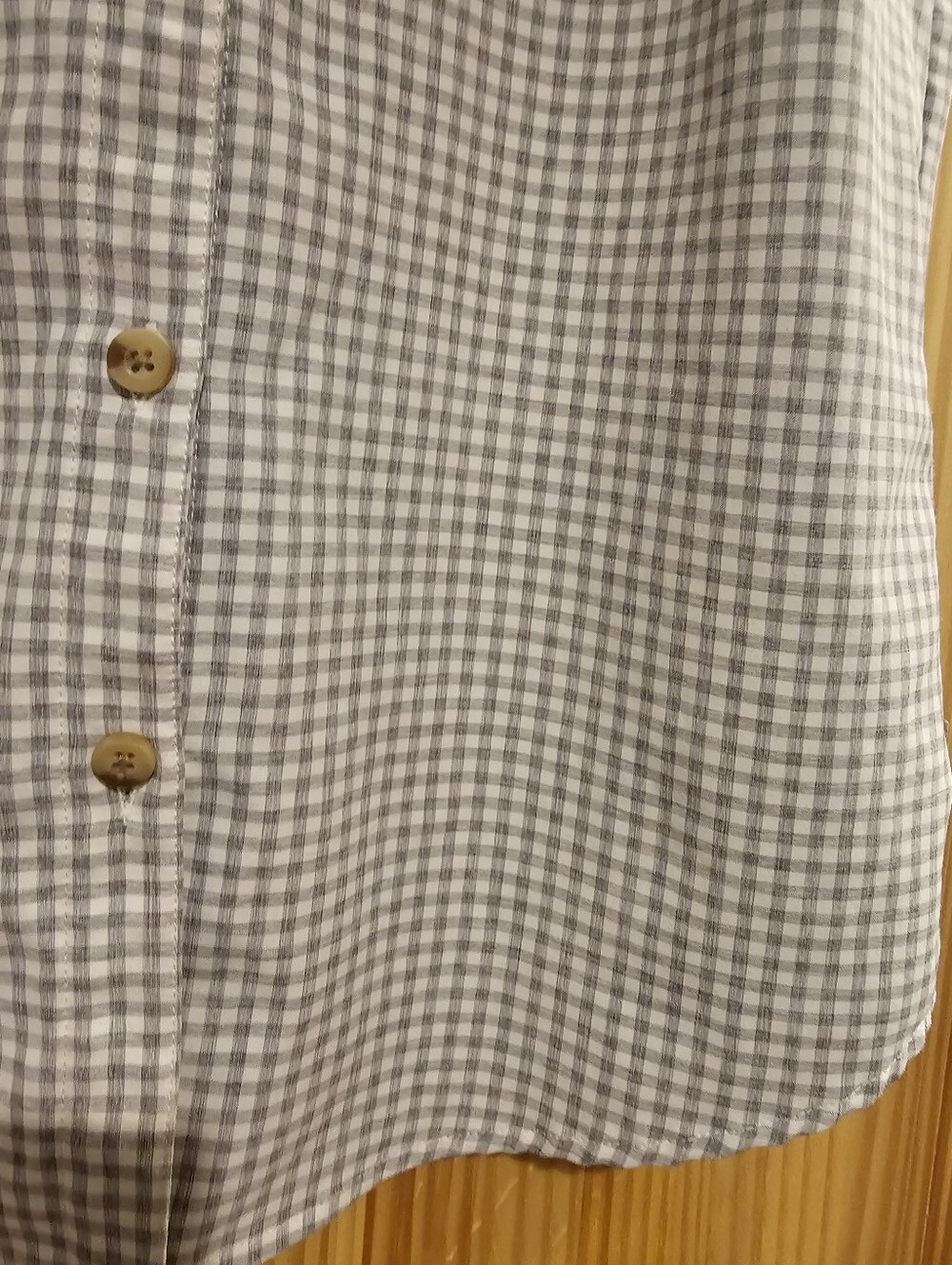 ZeroXposur Small Gingham Button-Down Shirt Womens Short Sleeve - Picture 9 of 13